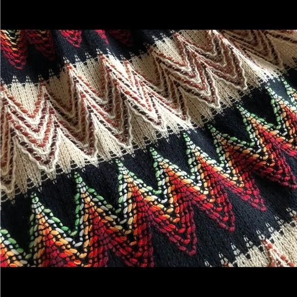 Vintage 70s Black & Woven Bohemian Maxi Dress - Picture 3 of 14